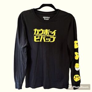Cowboy BeBop Men’s T- Shirt Sz M Black Long Sleeves 100% Cotton EUC